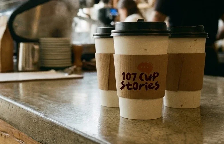 107 Cup Stories takeaway cups