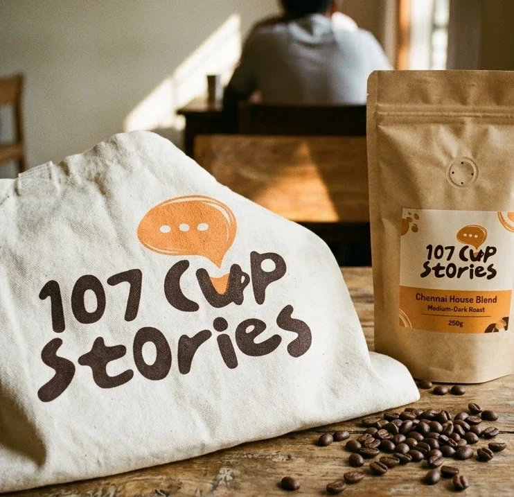 107 Cup Stories Chennai House Blend coffee pack