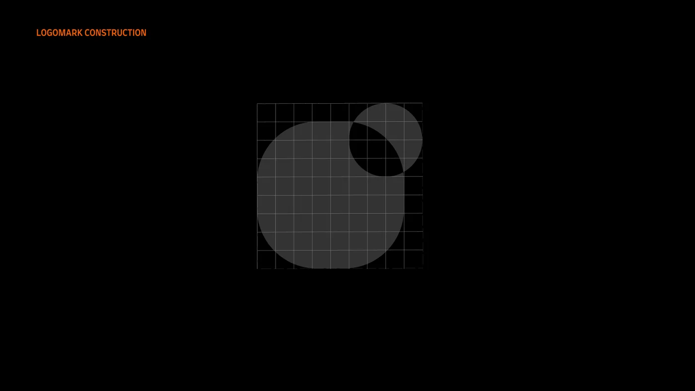 Ionic Square logomark construction grid