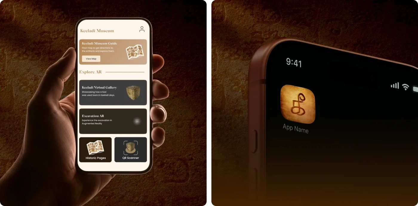 An excavation in the palm of your hand.