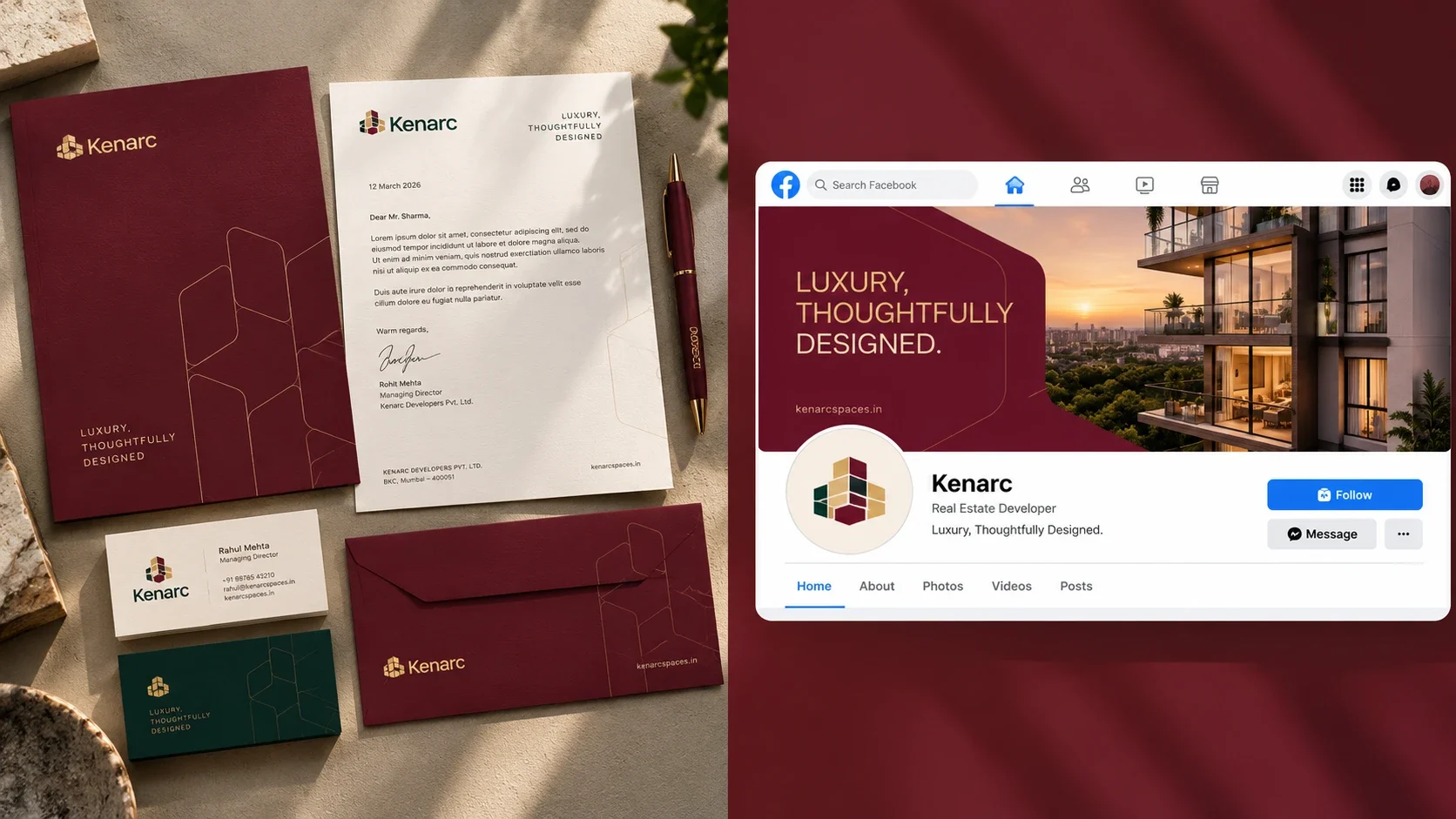 Kenarc stationery and Facebook page