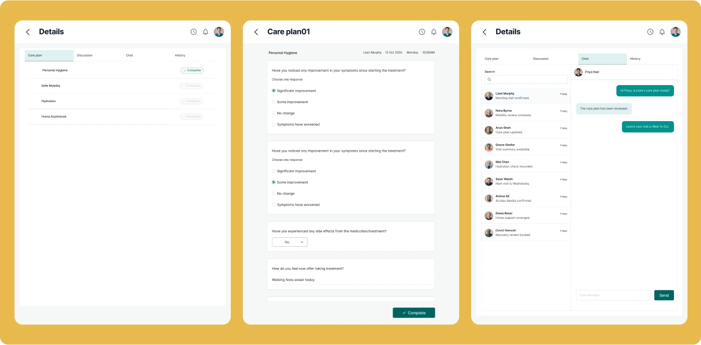 Care plans as structured data, not free text.