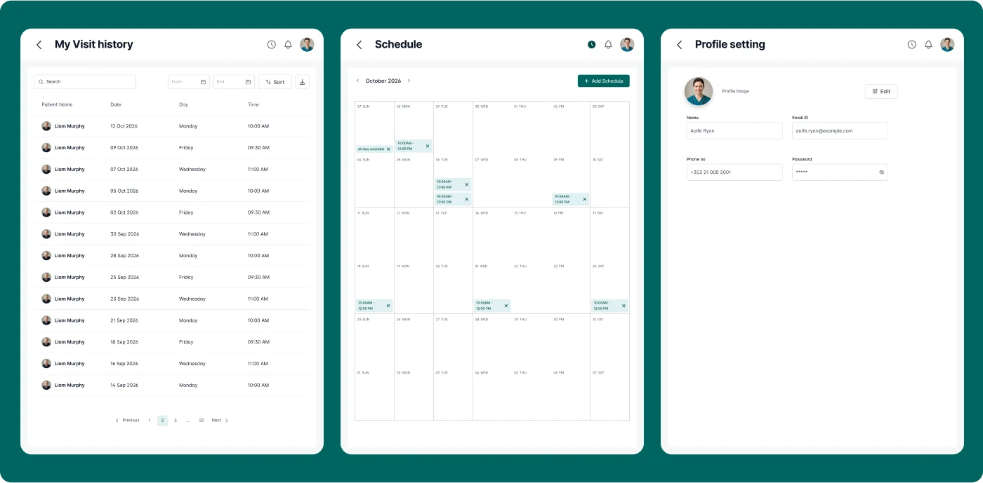 You don't schedule a slot, you schedule care.