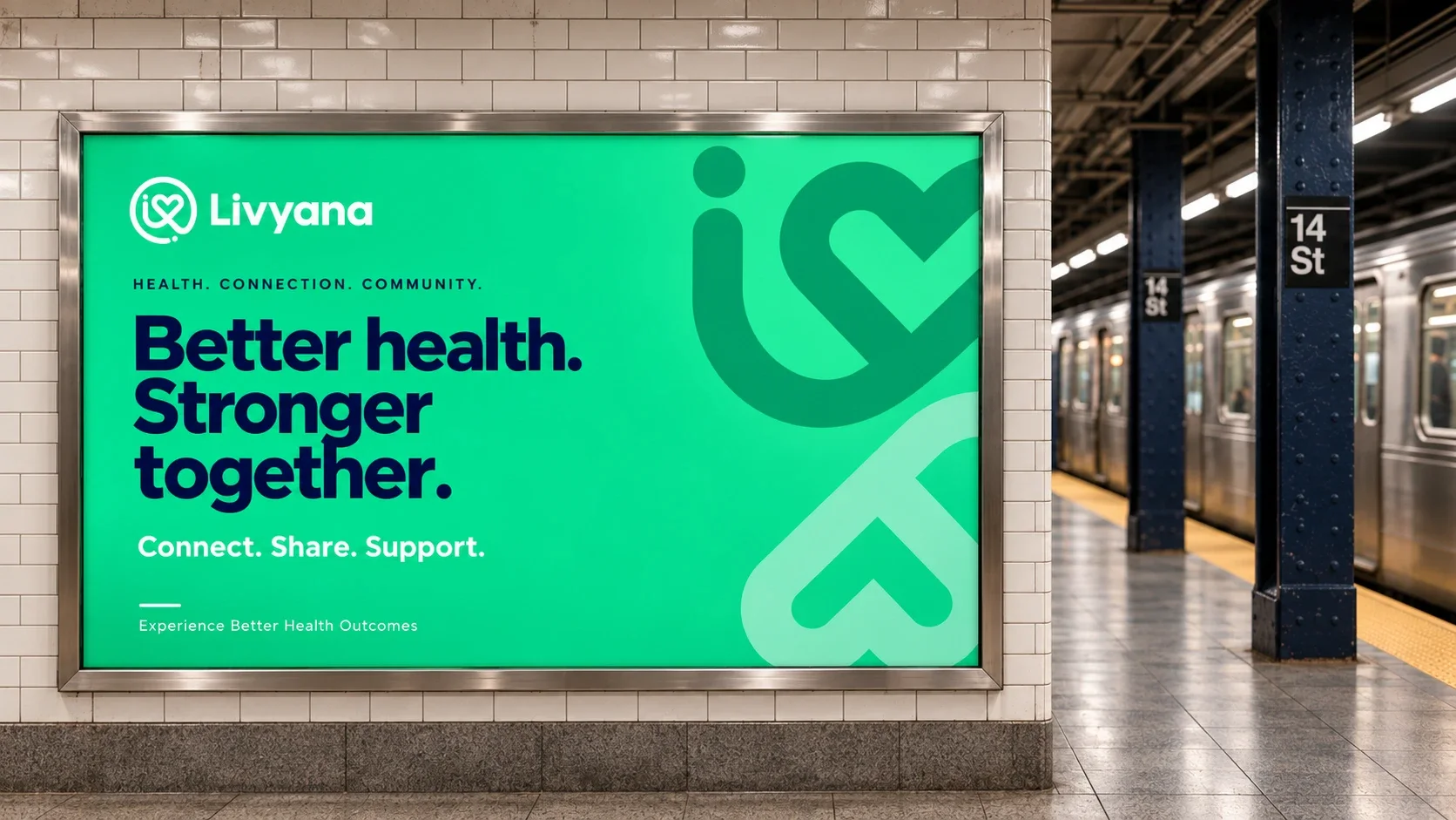 Livyana poster in a subway station