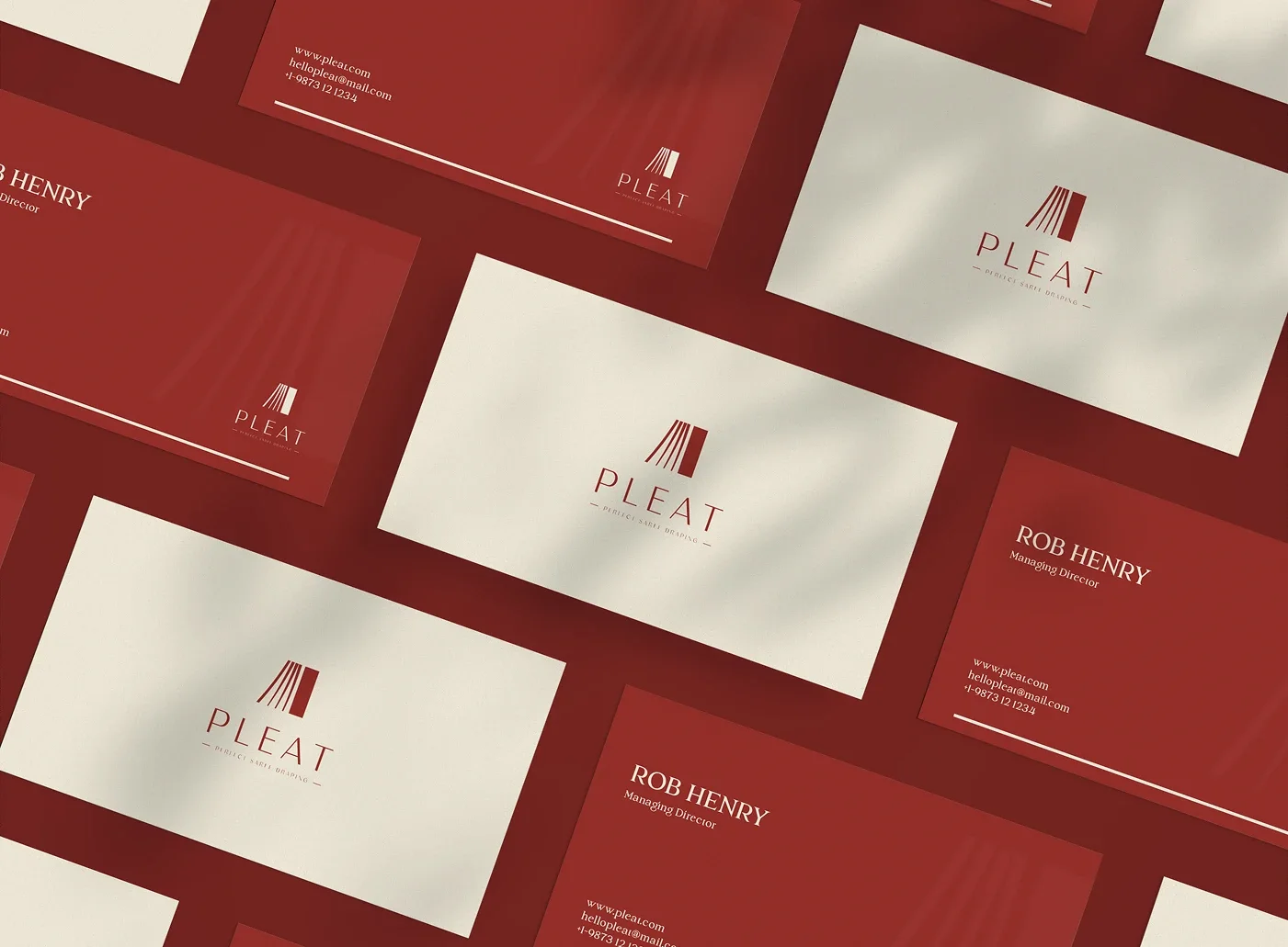 Pleat business cards