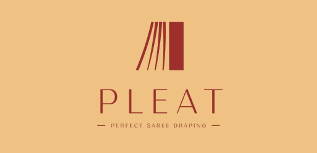 Pleat red on gold, warm ground