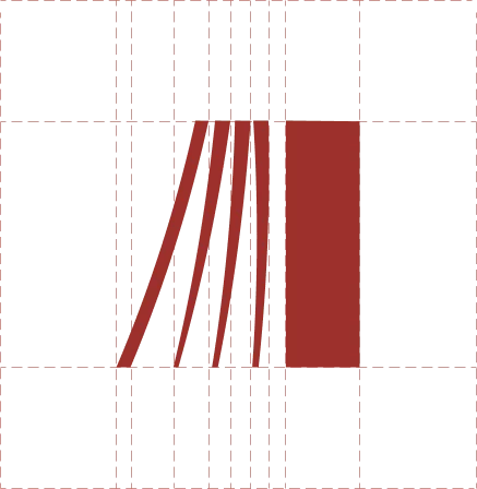 Pleat logomark on its construction grid