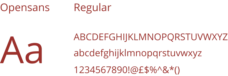 Open Sans Regular specimen