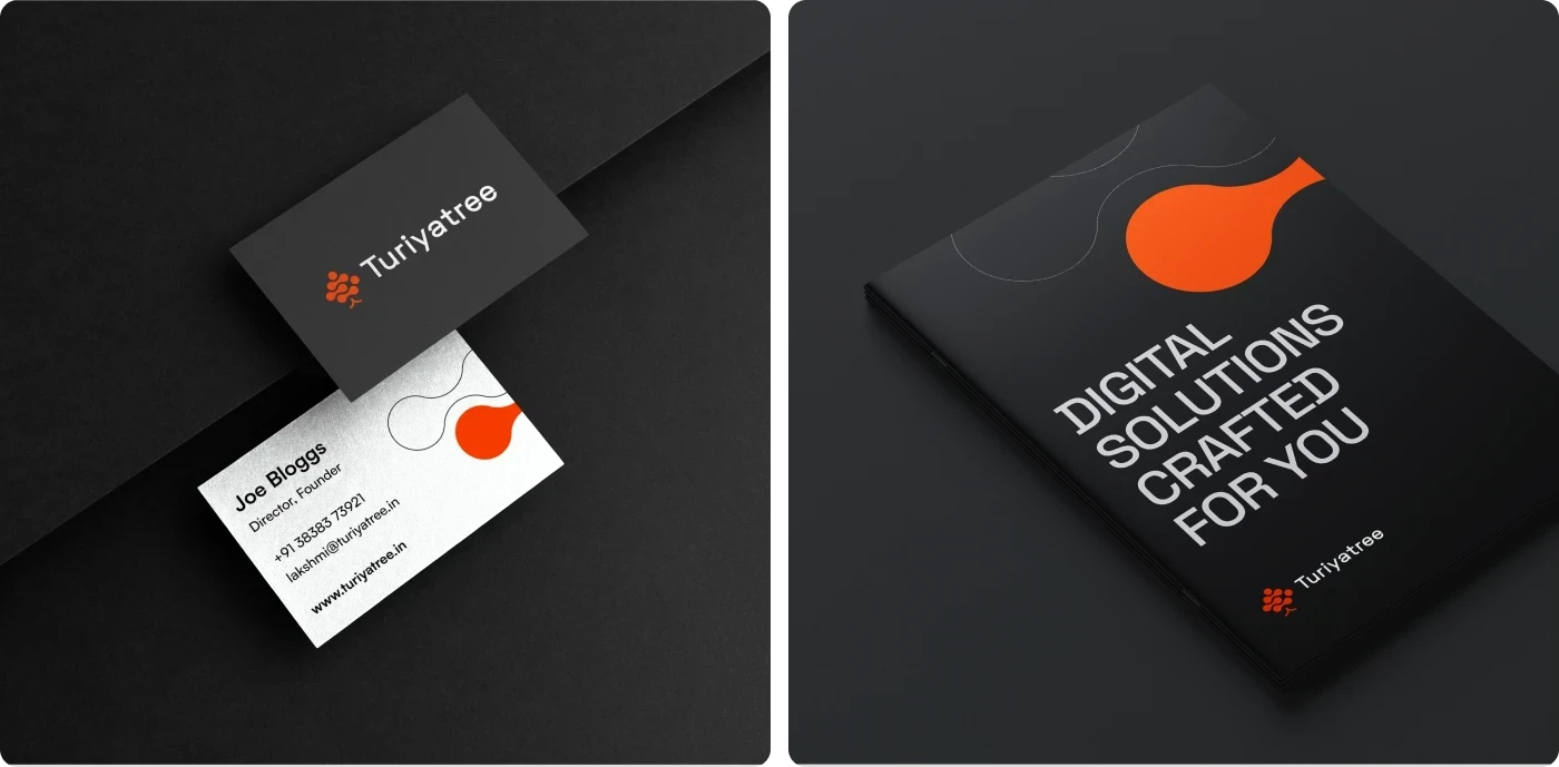 Turiyatree business cards and folder
